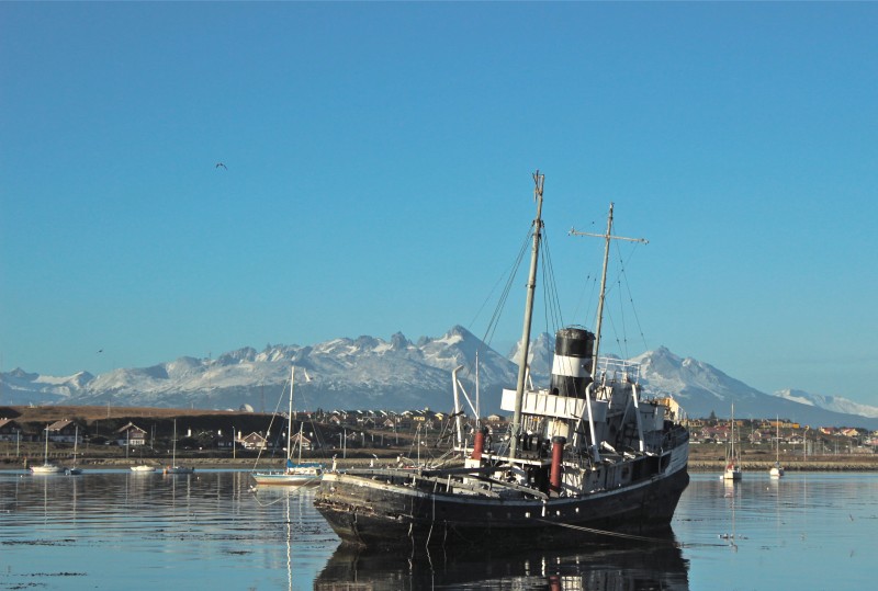 No porto de Ushuaia, coisa linda!