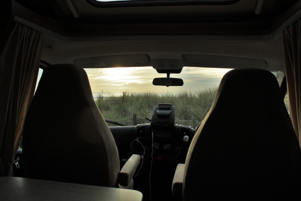 Visual de dentro do Motorhome